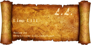 Limp Lili névjegykártya